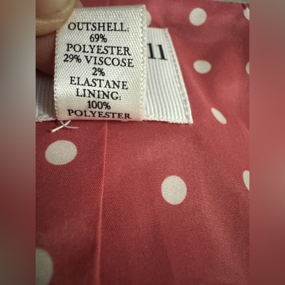 Kate Hill Women's Beige Blazer with Polka Dot Lining - Picture 7 of 13